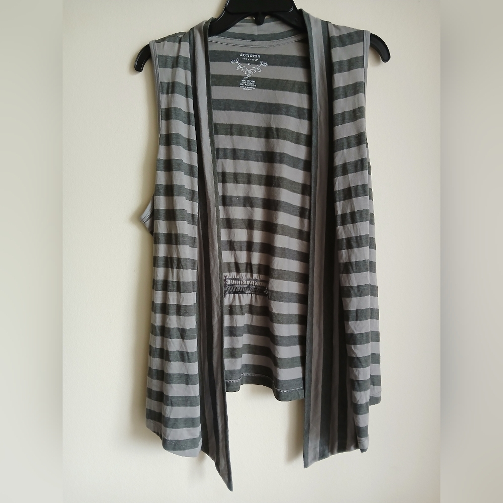 NWT Sonoma Lightweight Sleeveless Open Front Bohemian Vest Size XL